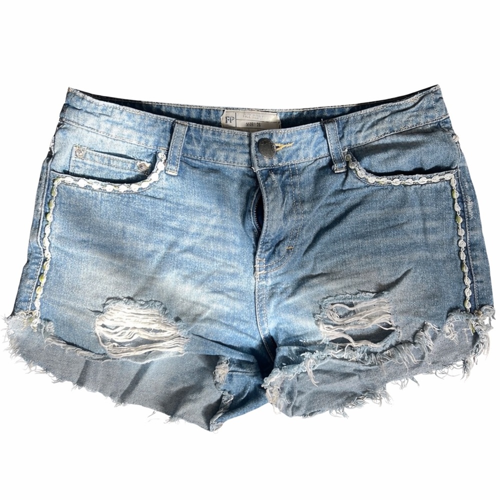 Free People denim shorts